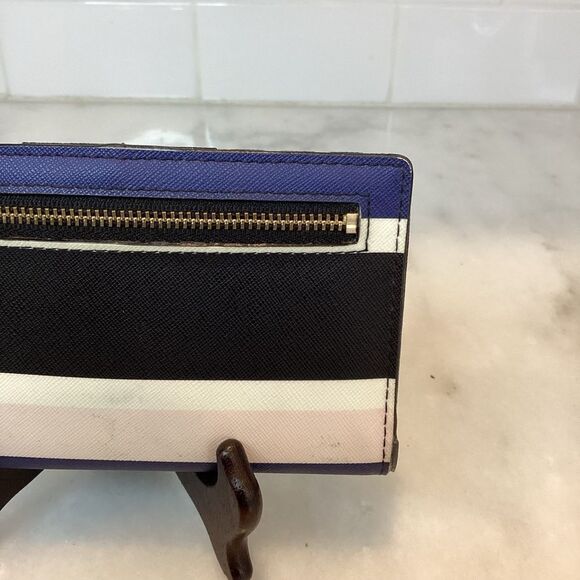 Kate Spade Shore Street Stacy Cruise Color Block Large Slim Bifold Wallet - Picture 5 of 14